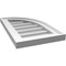 Ekena Millwork Quarter Round Top Right Surface Mount PVC Gable Vent w/ 2"W x 1-1/2"P Brickmould Frame, 12"W x 20"H GVPQR12X2002SN - alternate 5